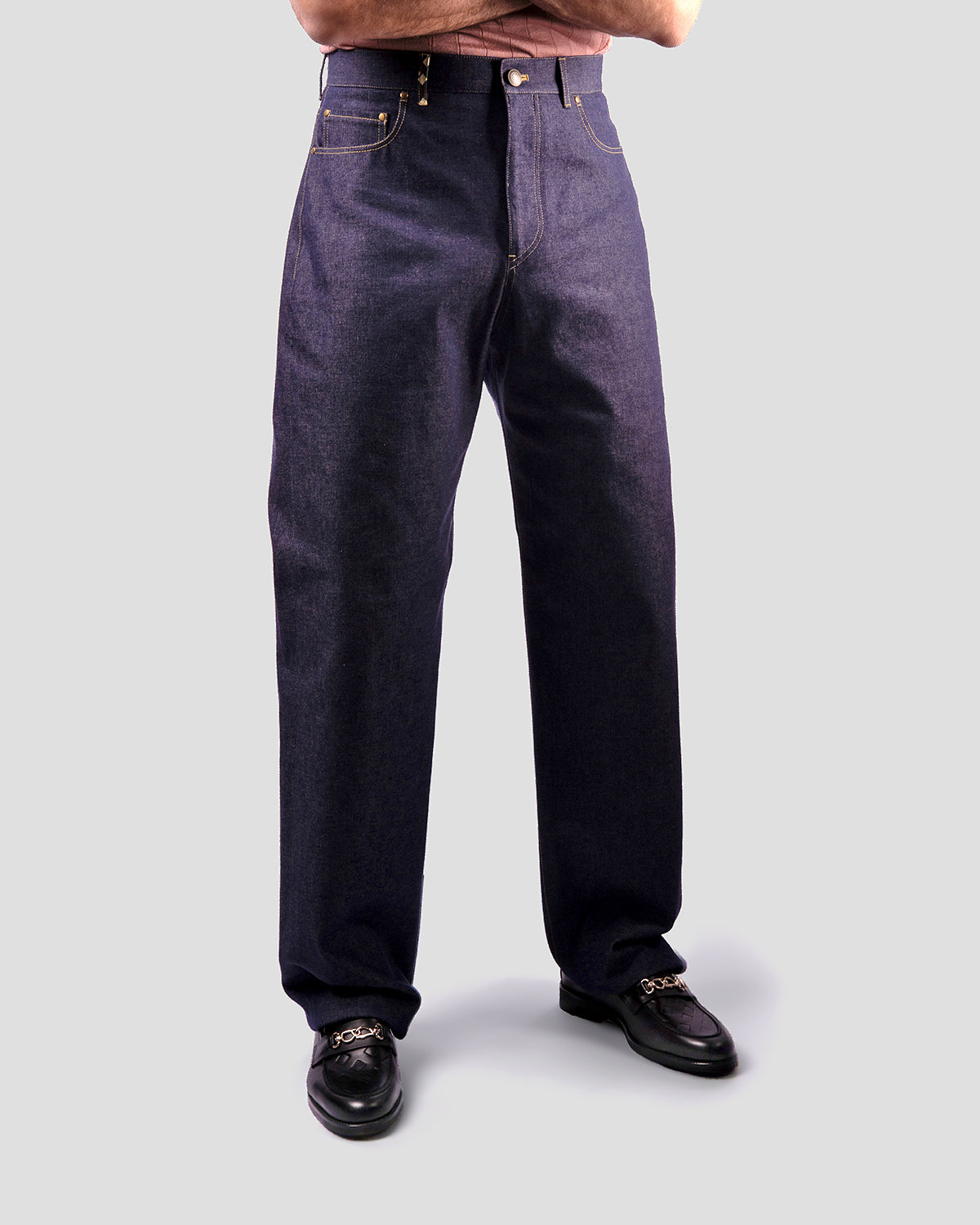 Pantaloni Balloon Denim Blu