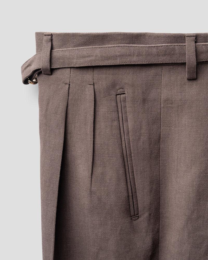 Pantaloni Belted O Moro in Lino