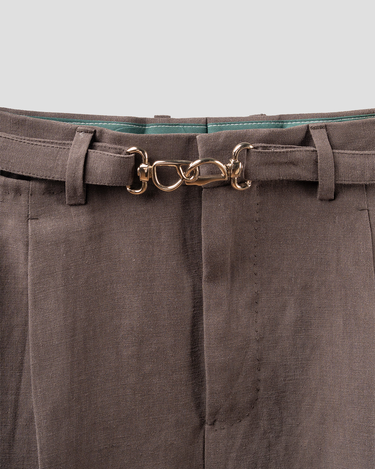 Pantaloni Belted O Marroni