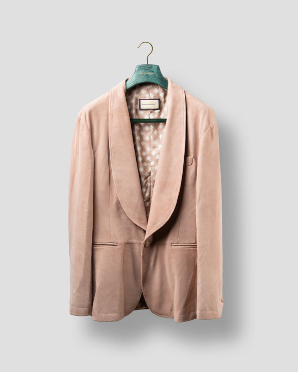 Blazer Sciallato in Suede Baby Rose