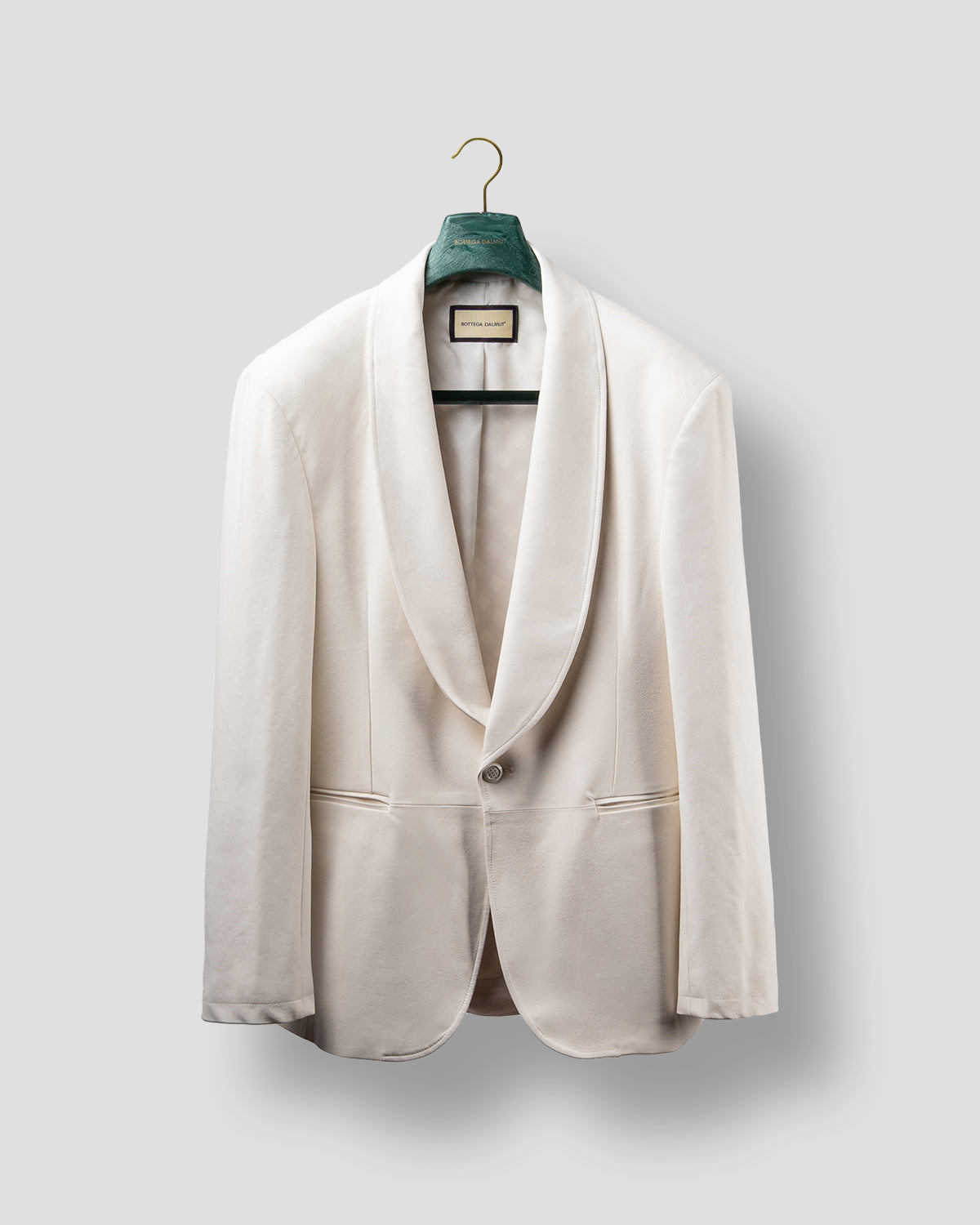 Blazer Sciallato in Suede Bianco