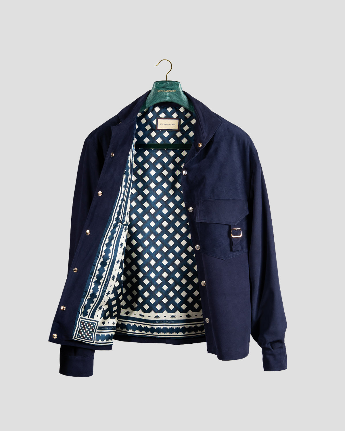 Overshirt Safari Camoscio Blu