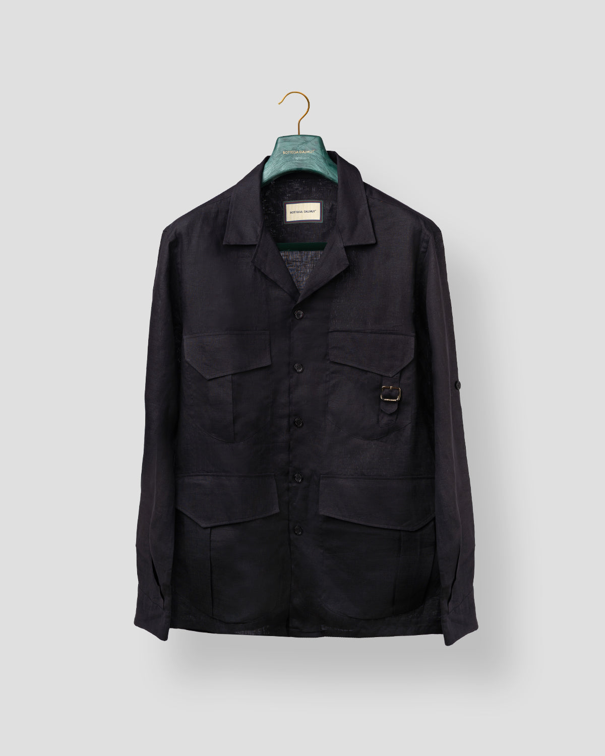 Camicia Sahariana in lino nero