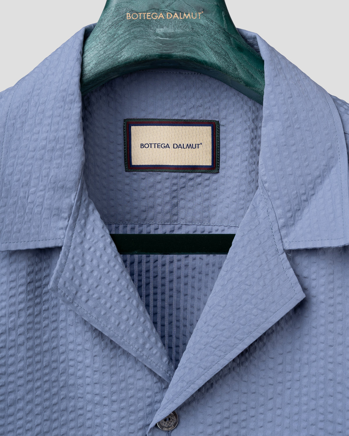 Camicia Sahariana seersucker Azzurro Fiordaliso