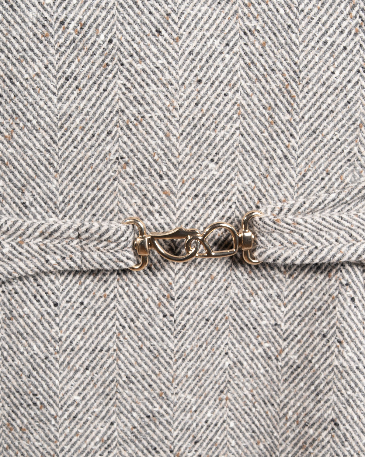 Cappotto Doppiopetto Spigato Grigio e Panna