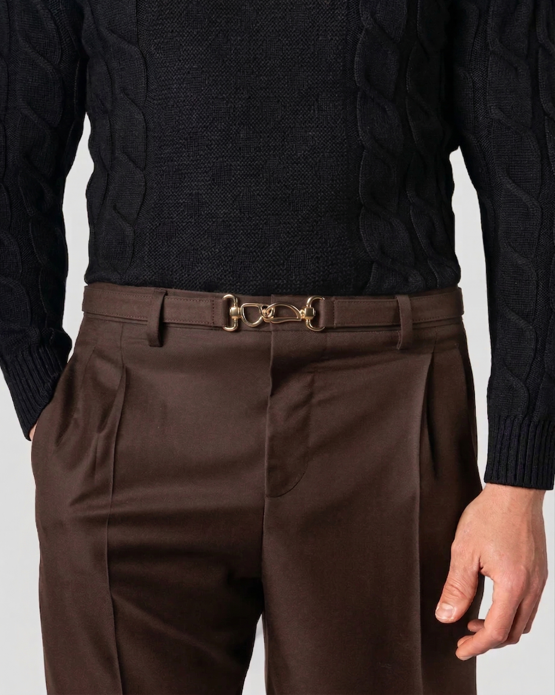 Pantaloni Belted O Moro