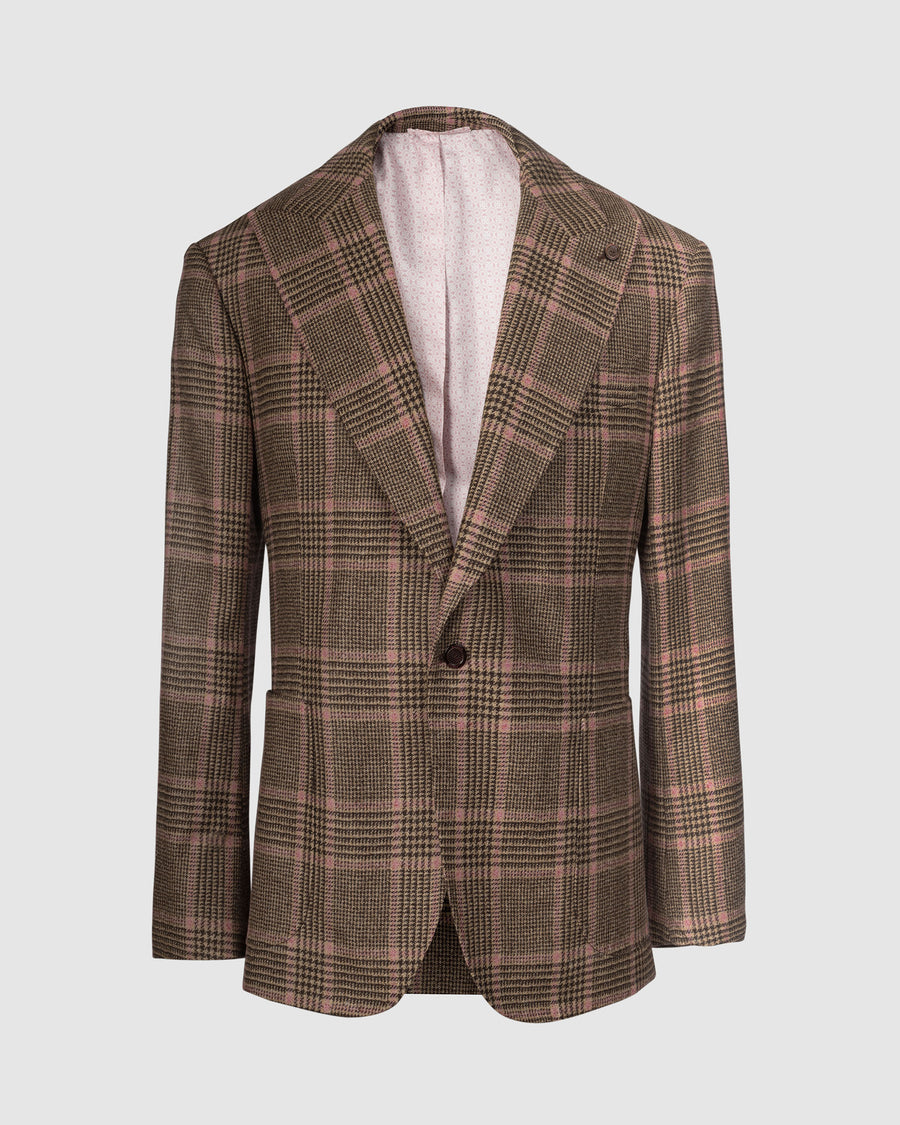 Blazer in Lana Marrone/Rosa