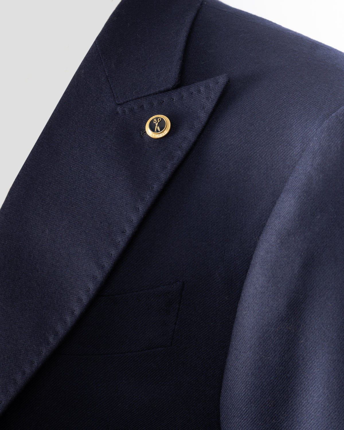Blazer in Lana Blu in seta, Bottega Dalmut, foto 2