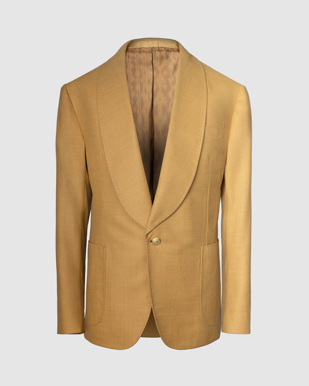 Blazer Sciallato Ocra in lana, Bottega Dalmut