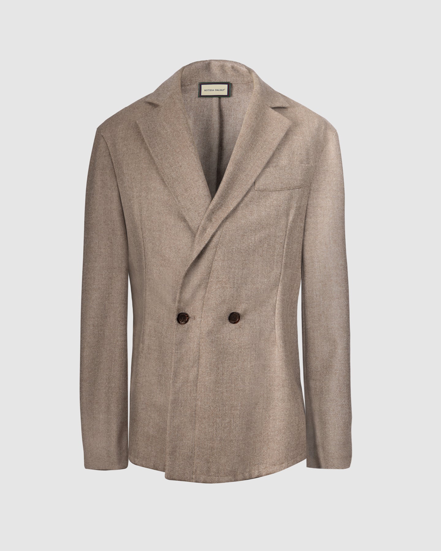 Camicia in Lana/Cashmere Torino Spigato Tortora