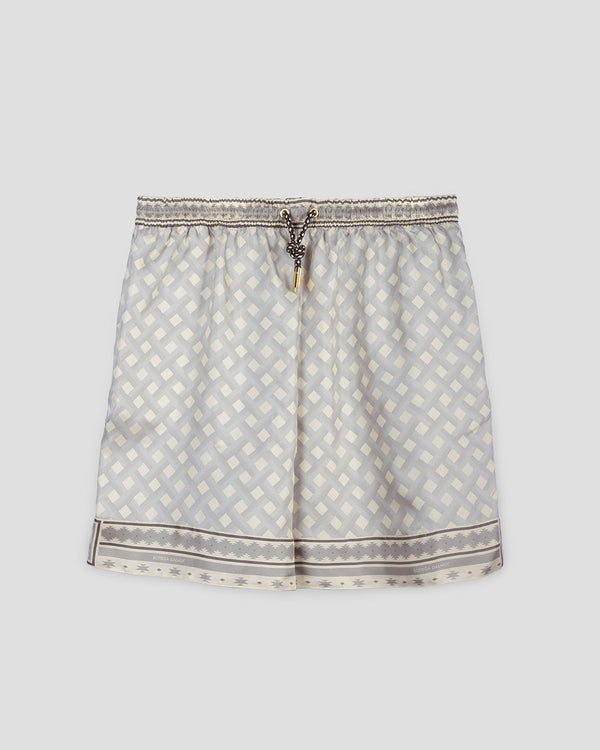 Pantaloncino Board Grigio e Panna