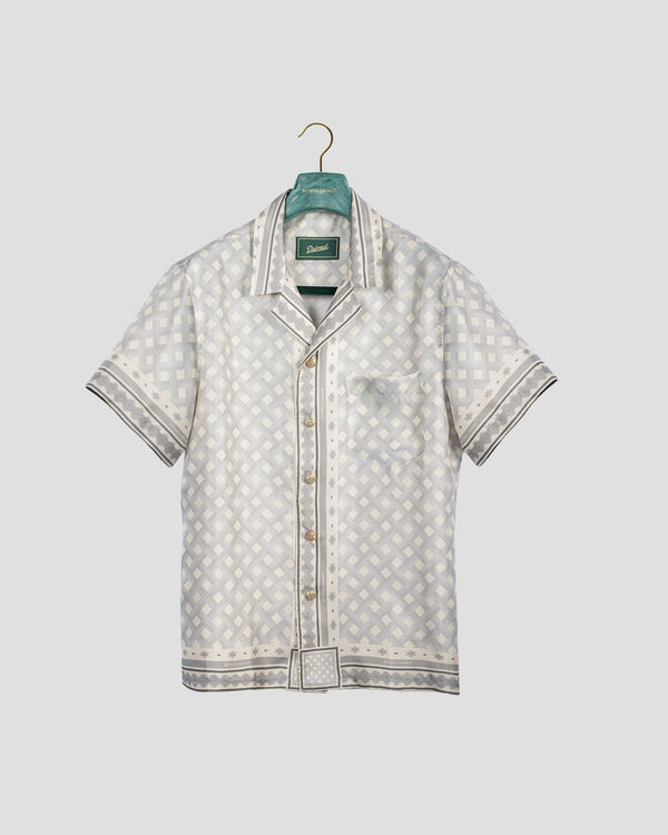 Camicia Board Grigio e Panna