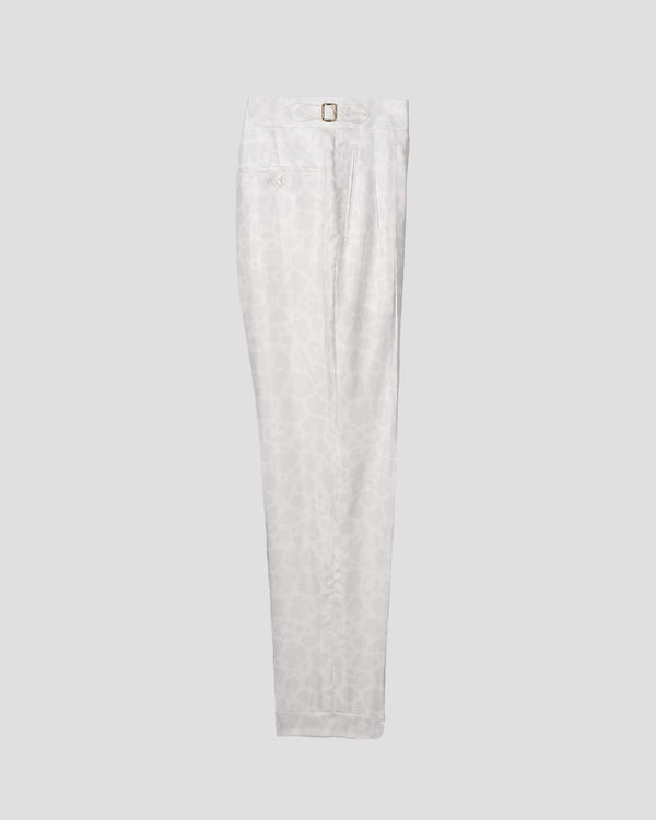 Pantaloni Oia in Seta Animalier White House