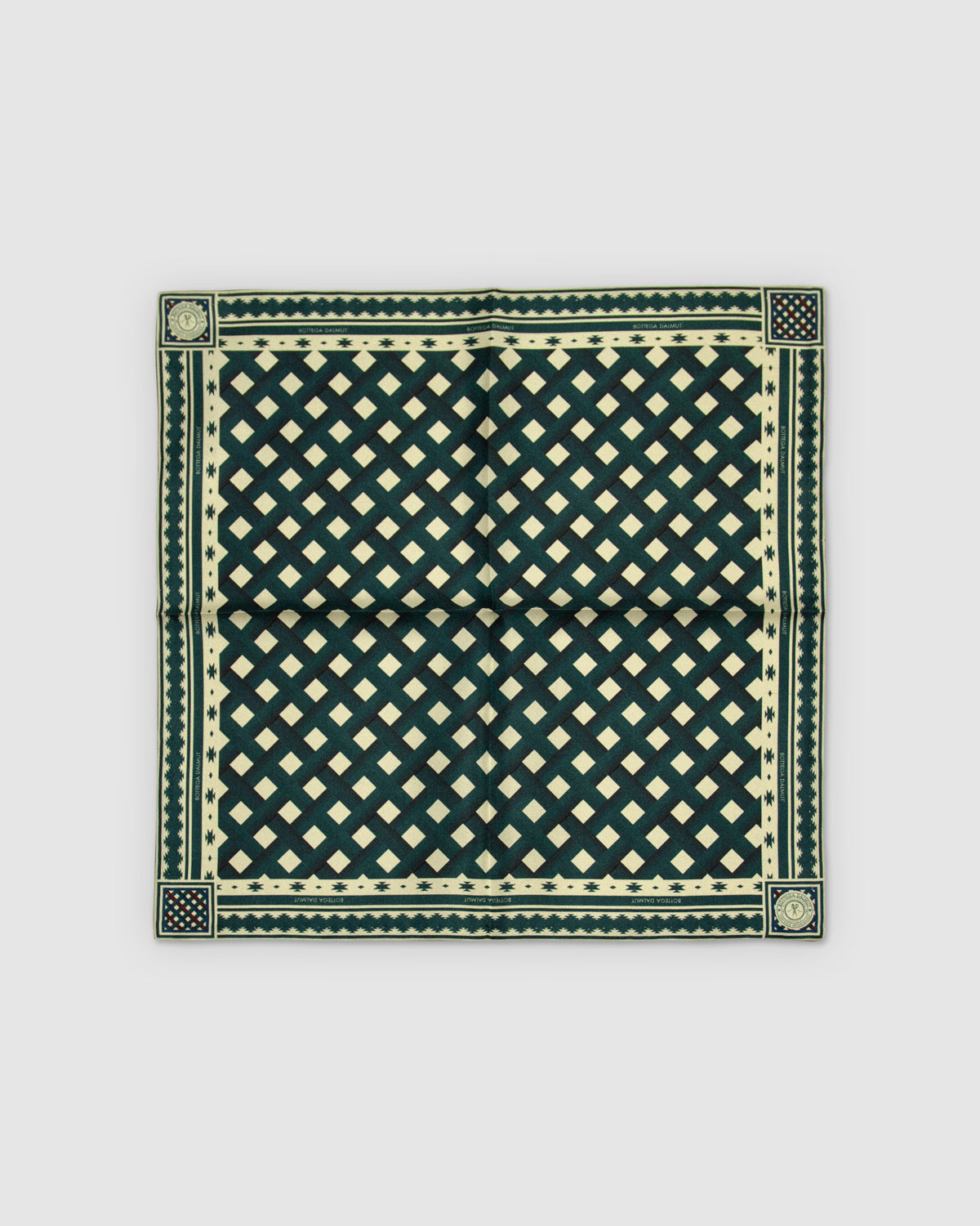 Pocket Square Foulard Verde/Panna