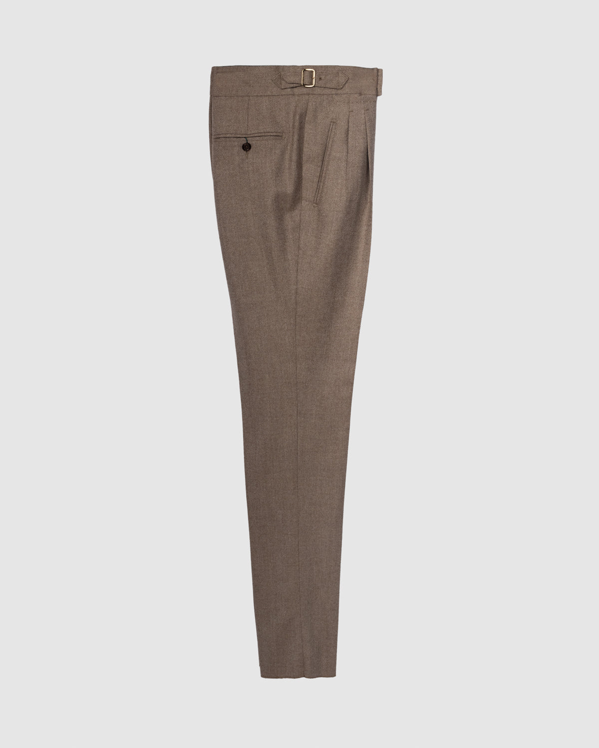 Pantalone Oia in Lana/Cashmere Spigato Tortora