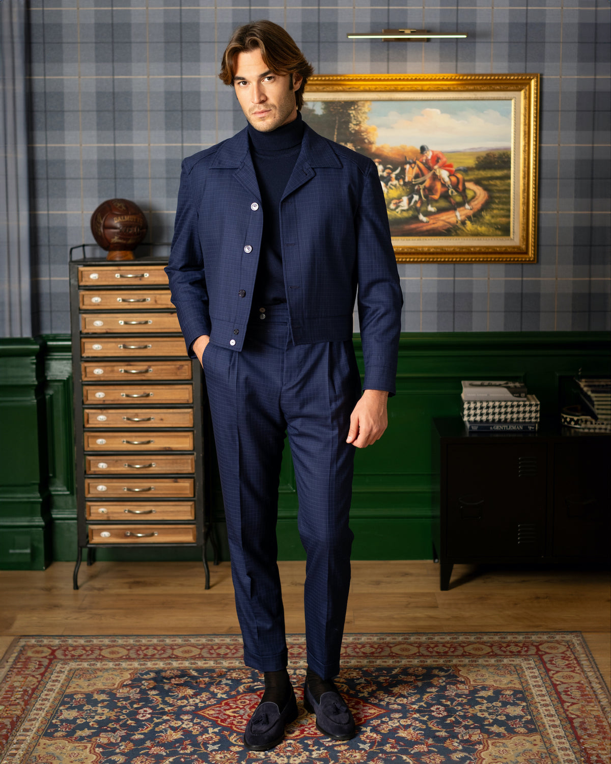 Board Jacket Quadretti Blu, Bottega Dalmut, foto 2