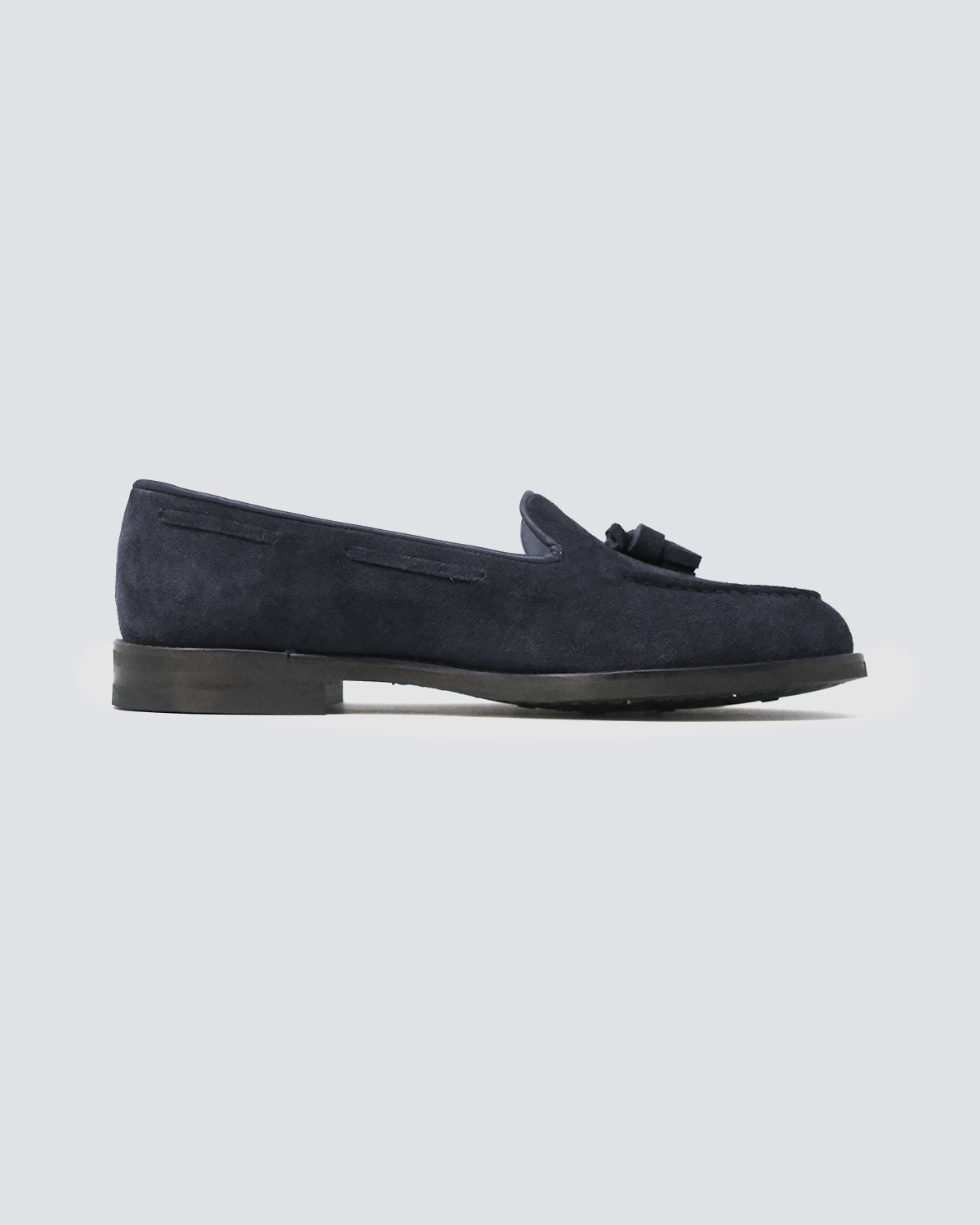 BUTTERFLY MOCCASIN IN BLUE SUEDE