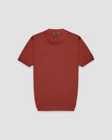 T-Shirt in filo di Scozia Terracotta