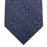 Cravatta in seta blue tiles
