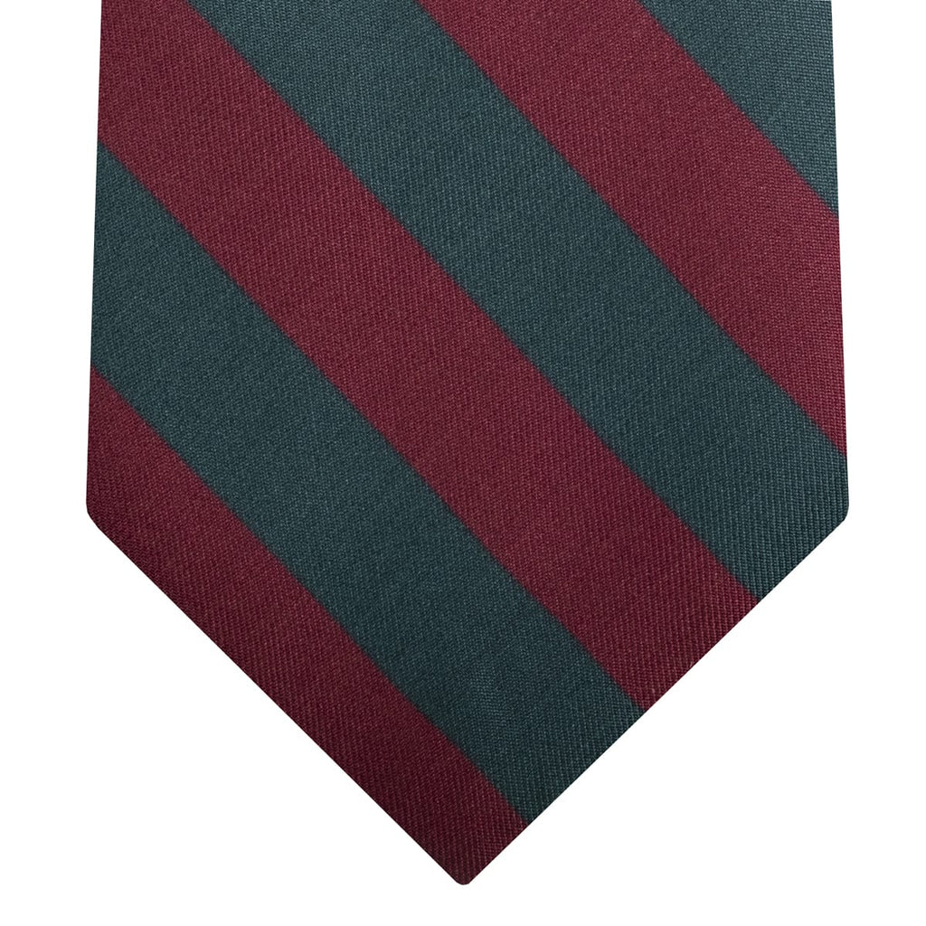 Cravatta in seta green e red regimental