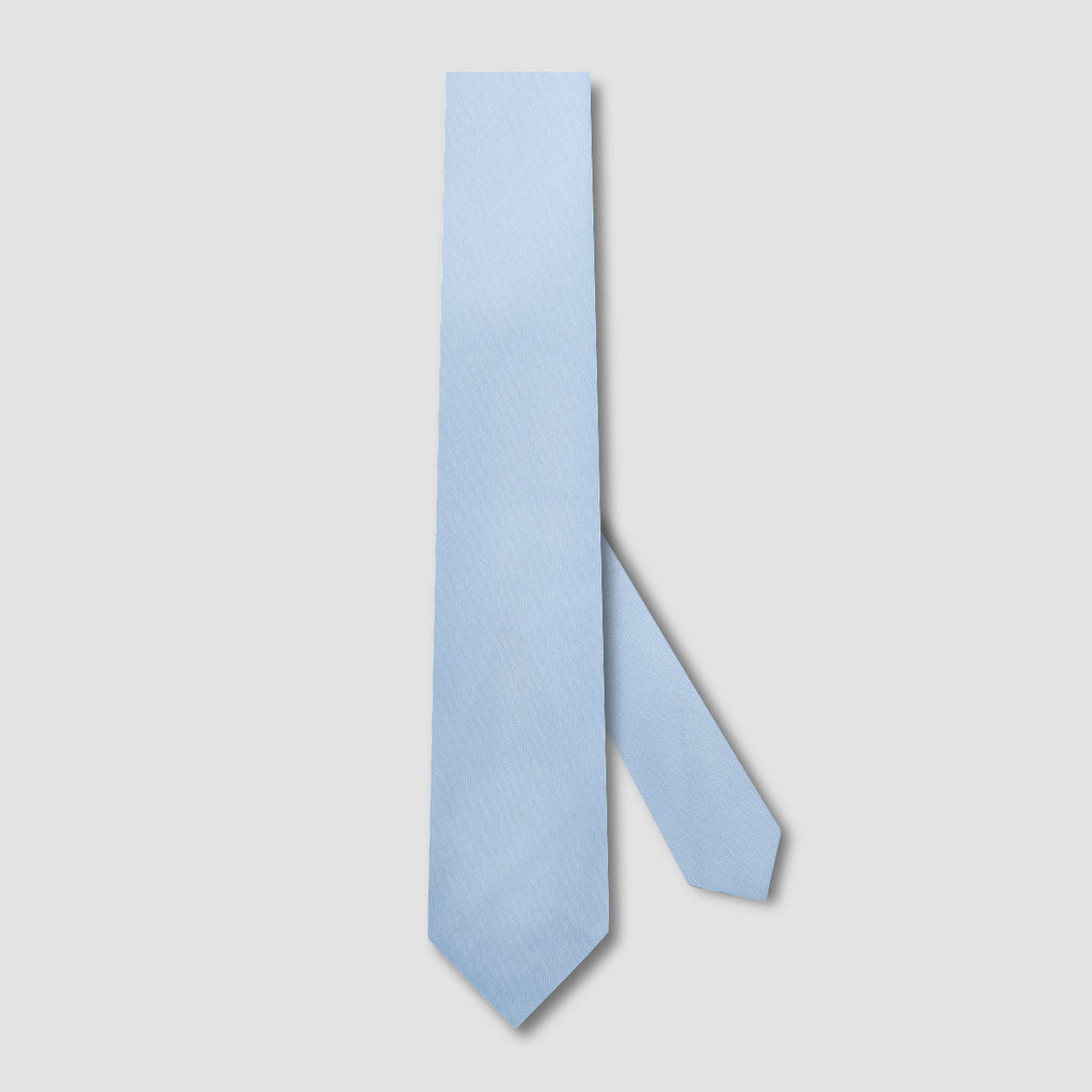 Cravatta in gabardina di lana azzurro cielo
