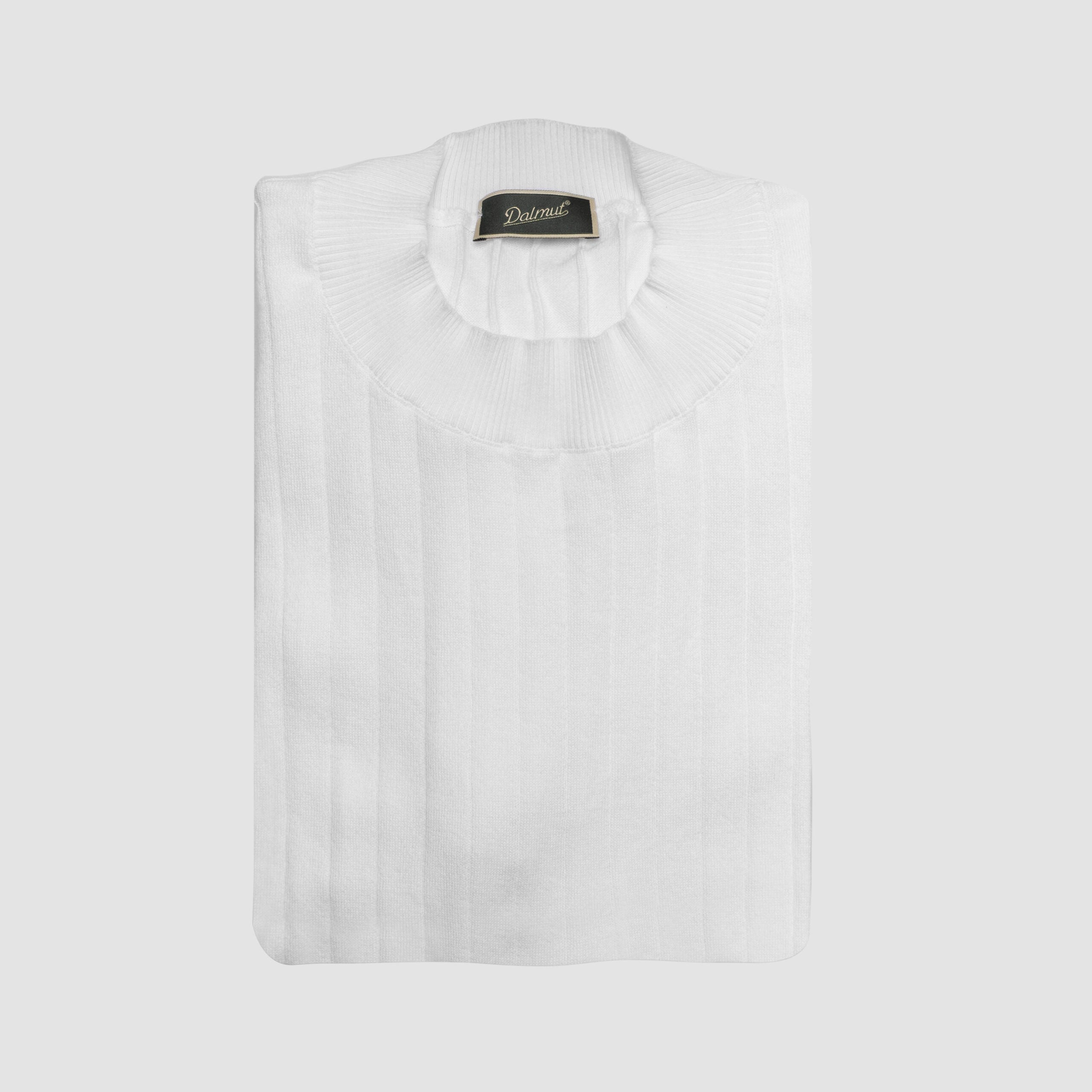 White ribbed crew neck T-Shirt