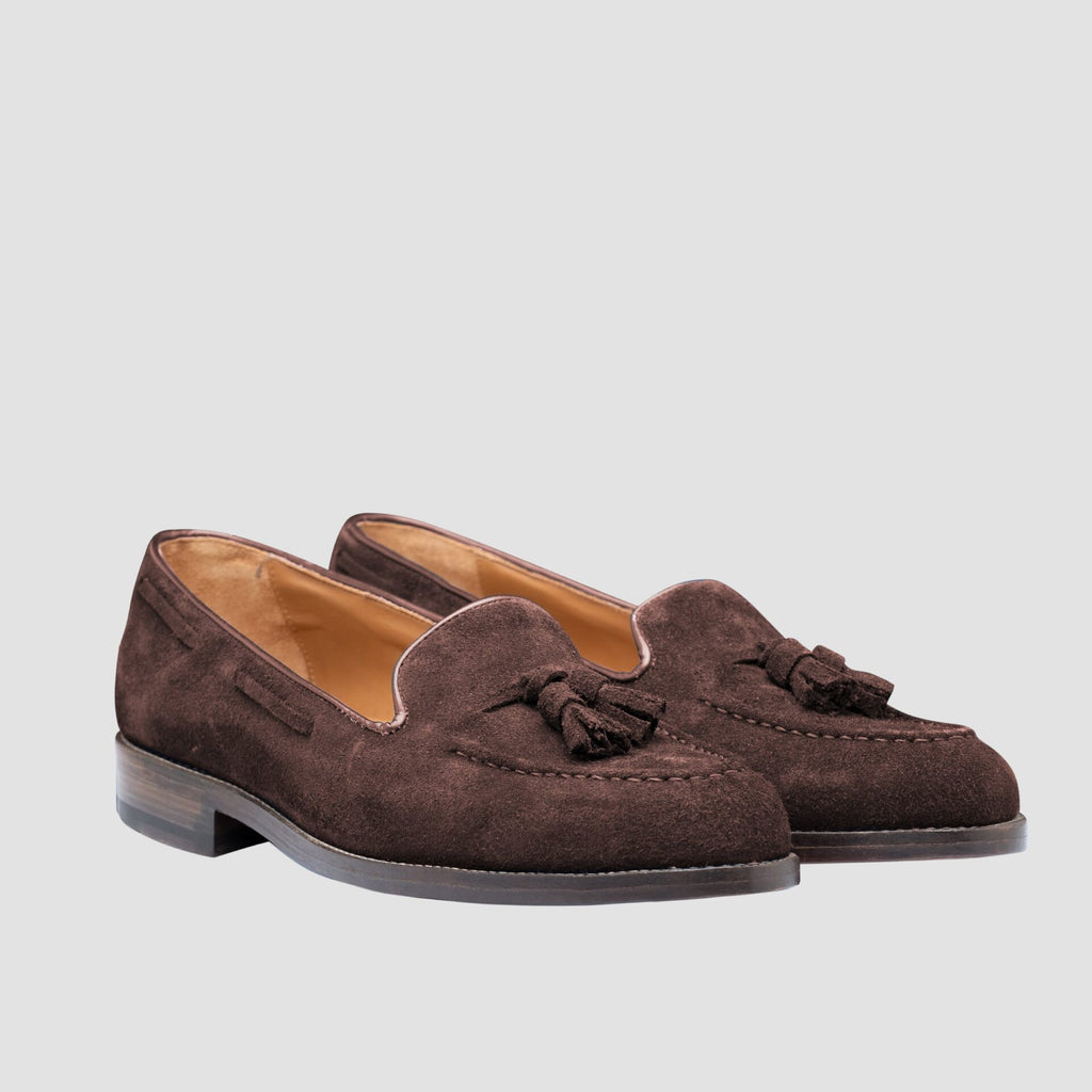 BUTTERFLY MOCCASIN IN BROWN SUEDE