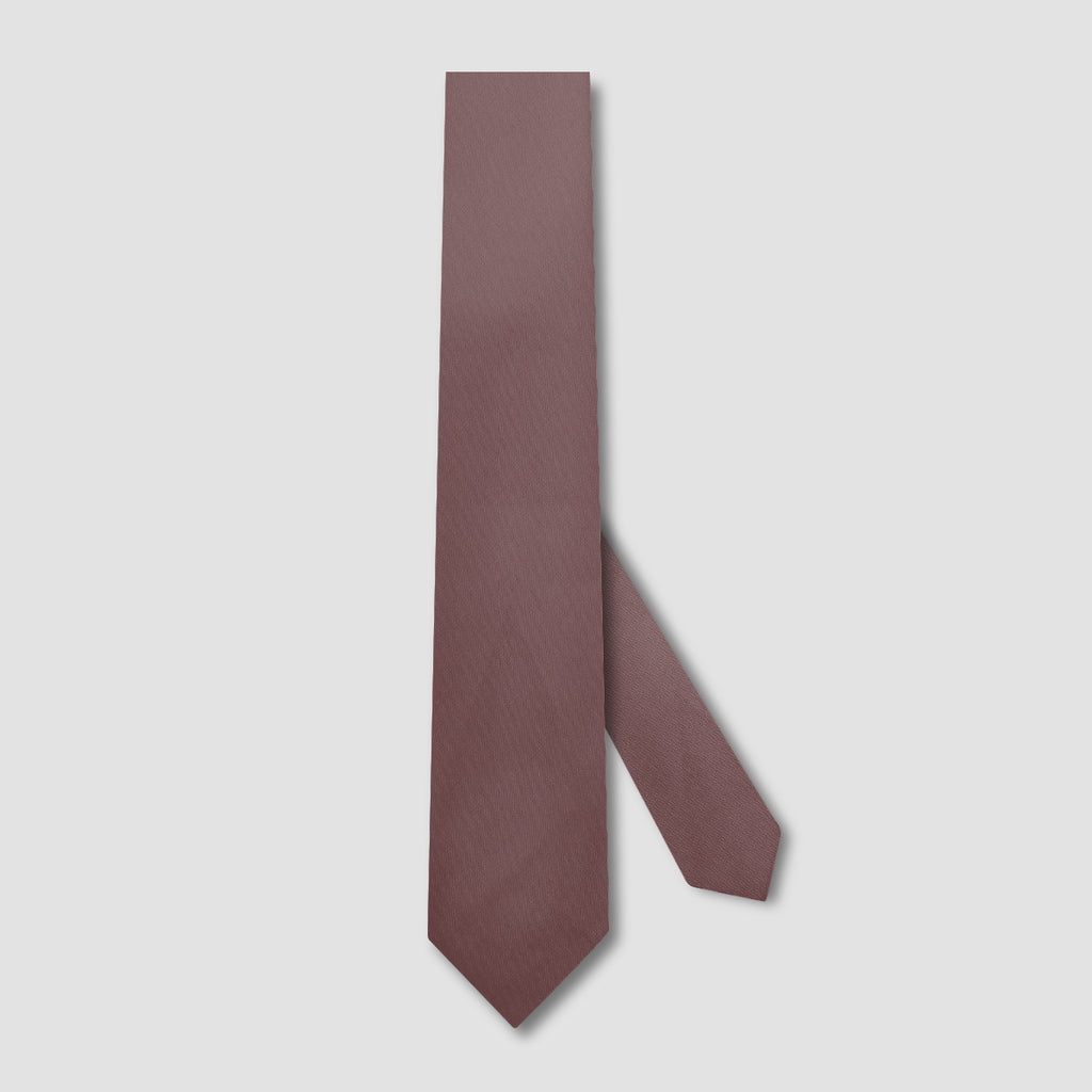 Old rose wool gabardine tie