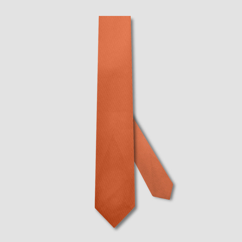 Orange wool gabardine tie