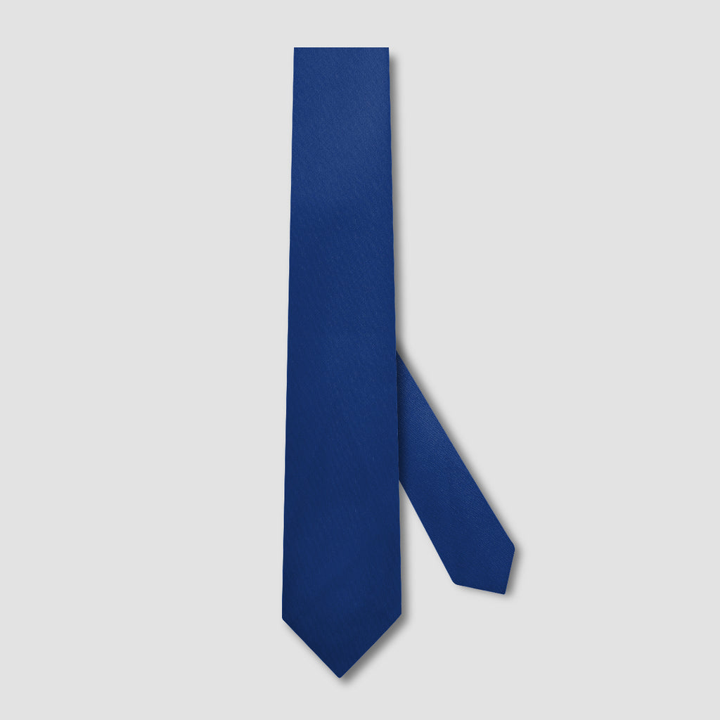 Cravatta in gabardina di lana blu royal