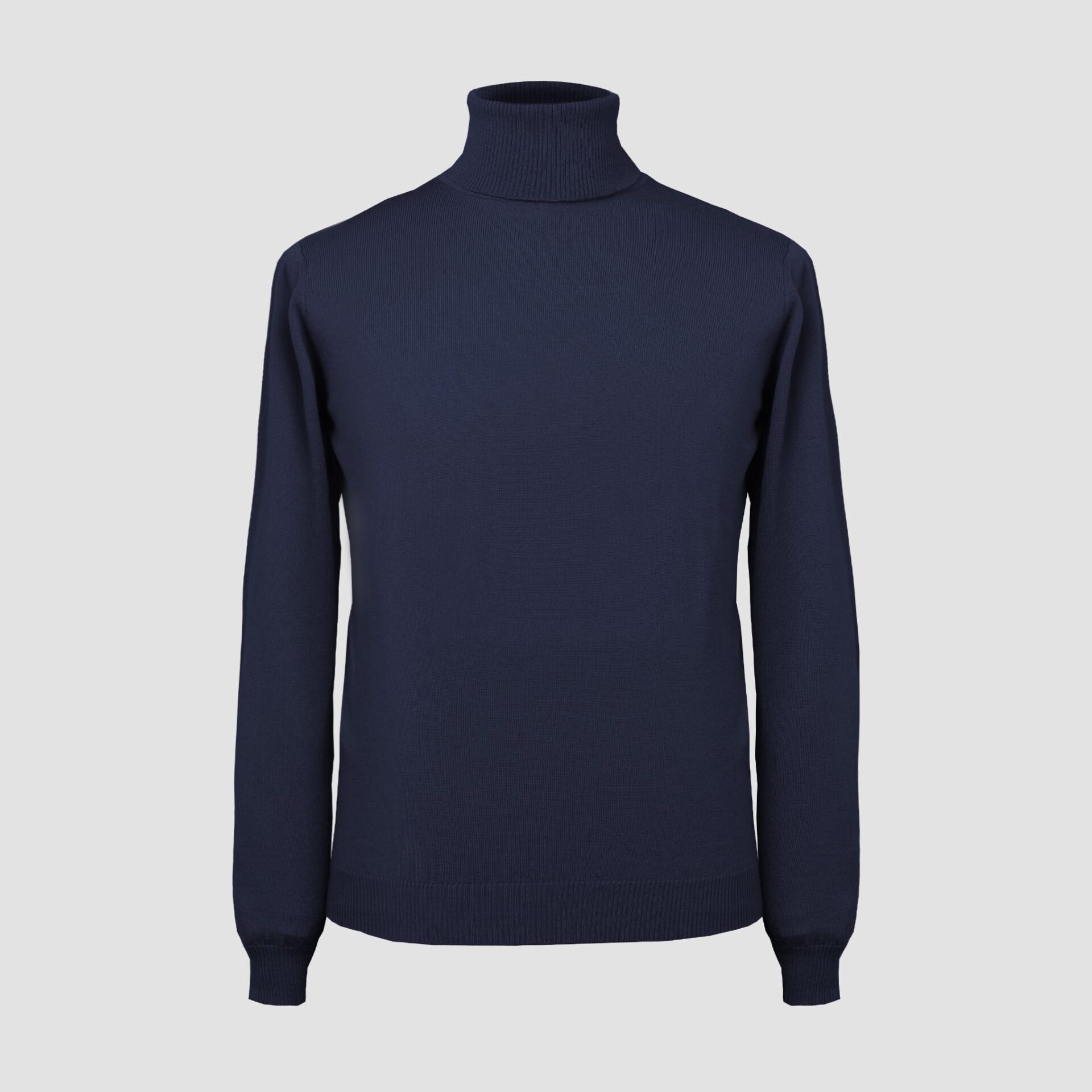 Blue Satin Turtleneck