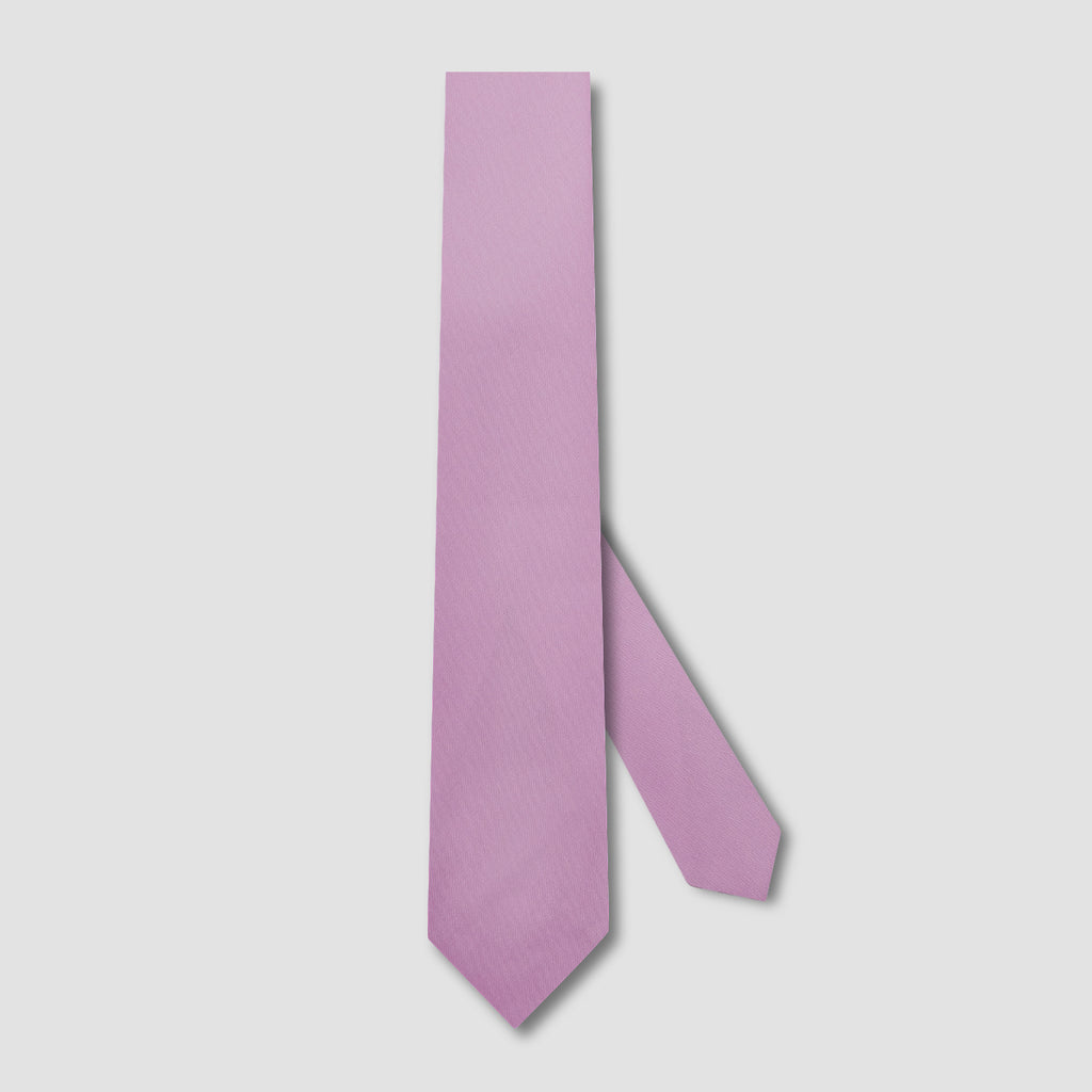 Cravatta in gabardina di lana rosa
